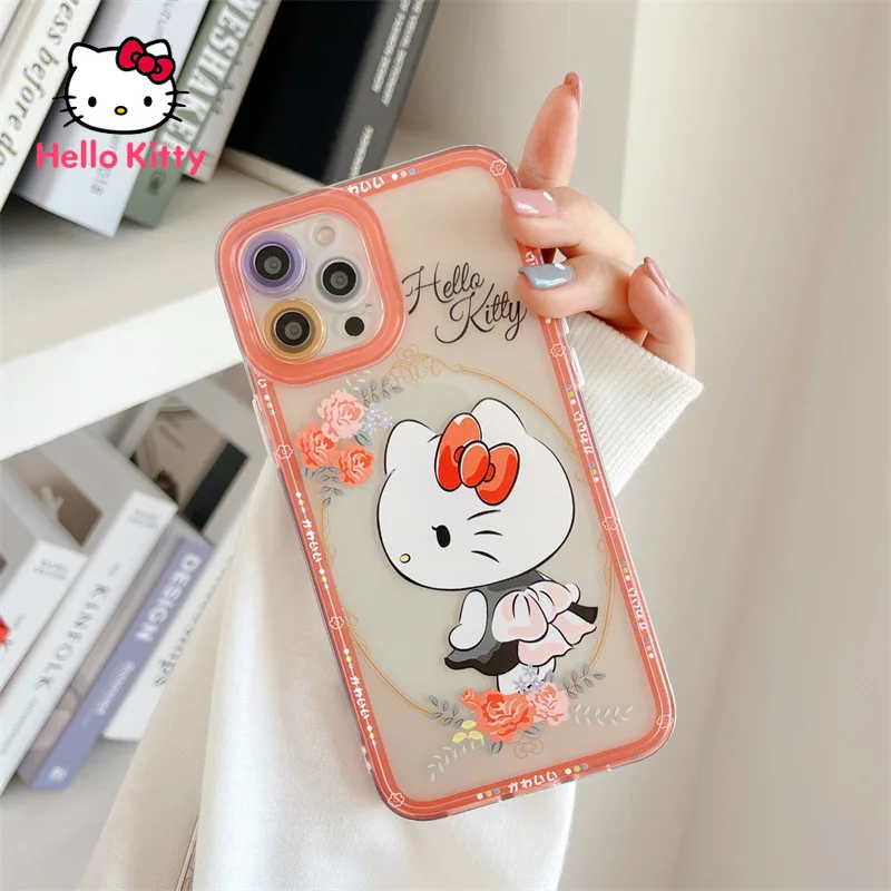 

Hello Kitty for IPhone 7/8P/X/XR/XS/XSMAX/11/12Pro/12mini All-inclusive Lens Drop-proof Transparent Mobile CaseSuitable girls