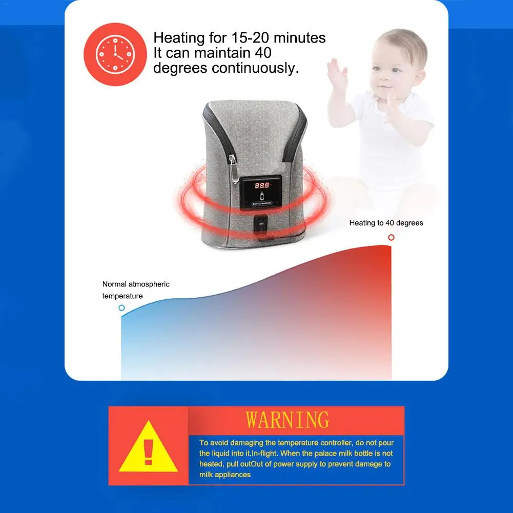 Автомобильная двойная бутылка теплое молоко на открытом воздухе портативная