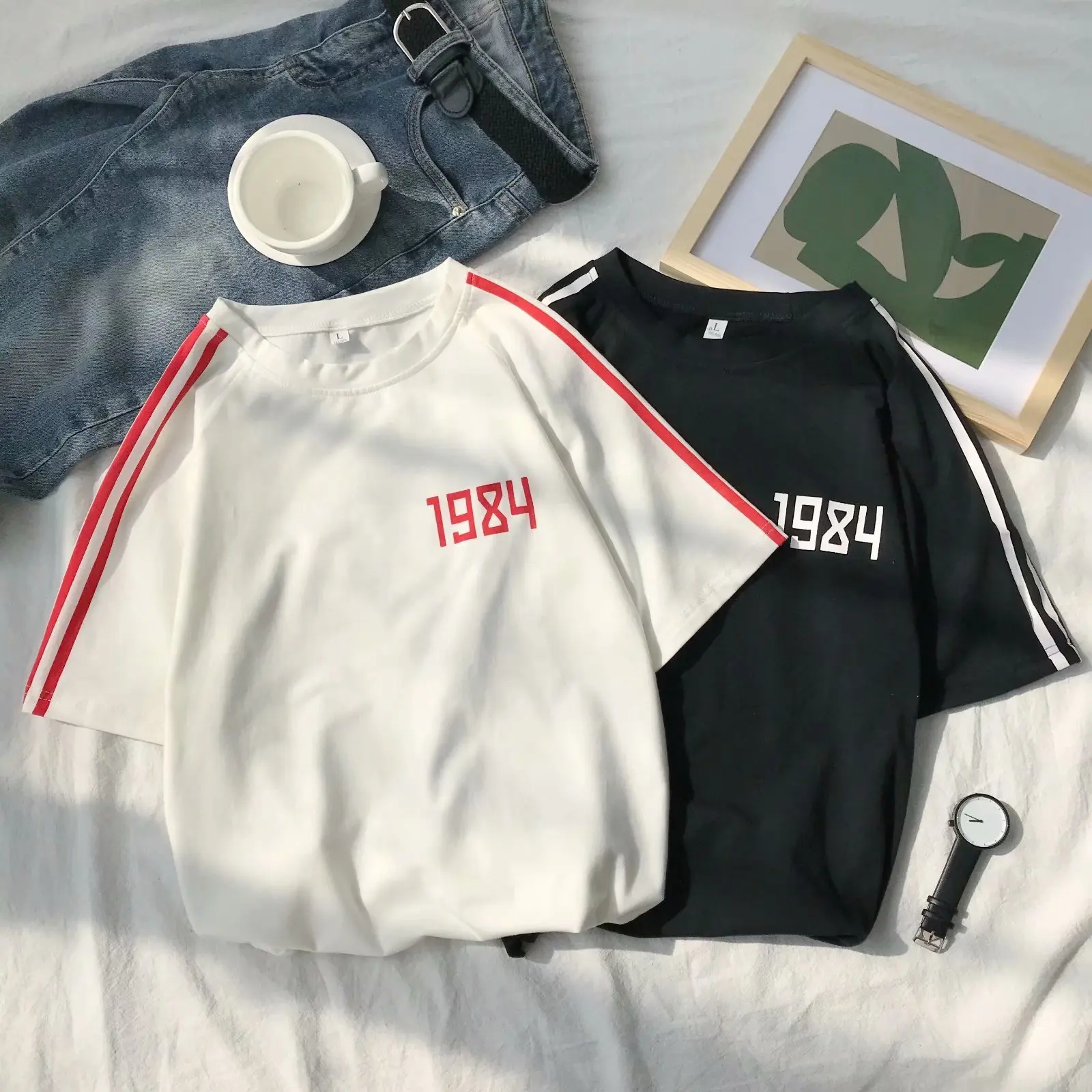 

T-shirt men's short sleeve 2021 new summer solid color Korean fashion brand versatile half sleeve trend loose body clothes