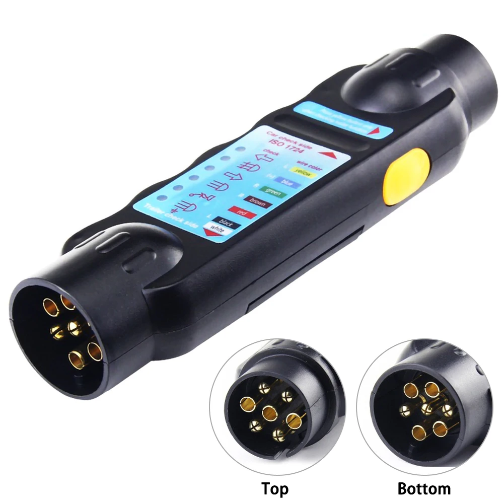 

12v 7 Pin Car & Trailer Towing Lights Plug & Socket Cable Wiring Circuit Tester