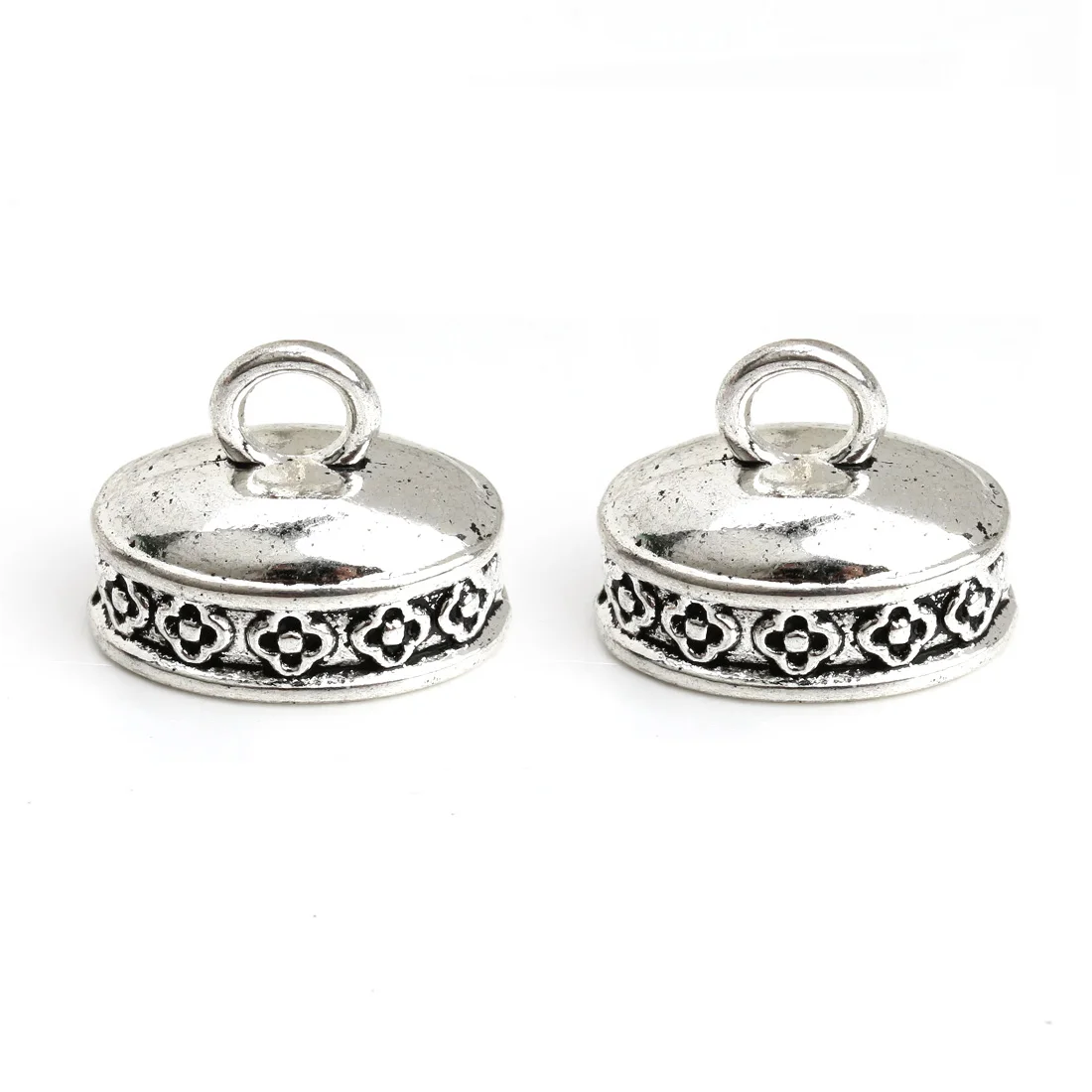 

10pcs/lot Antique Silver/Antique Bronze Color Bracelets End Caps End Clasps Fit 10x6mm Round Leather Cord Jewelry Making