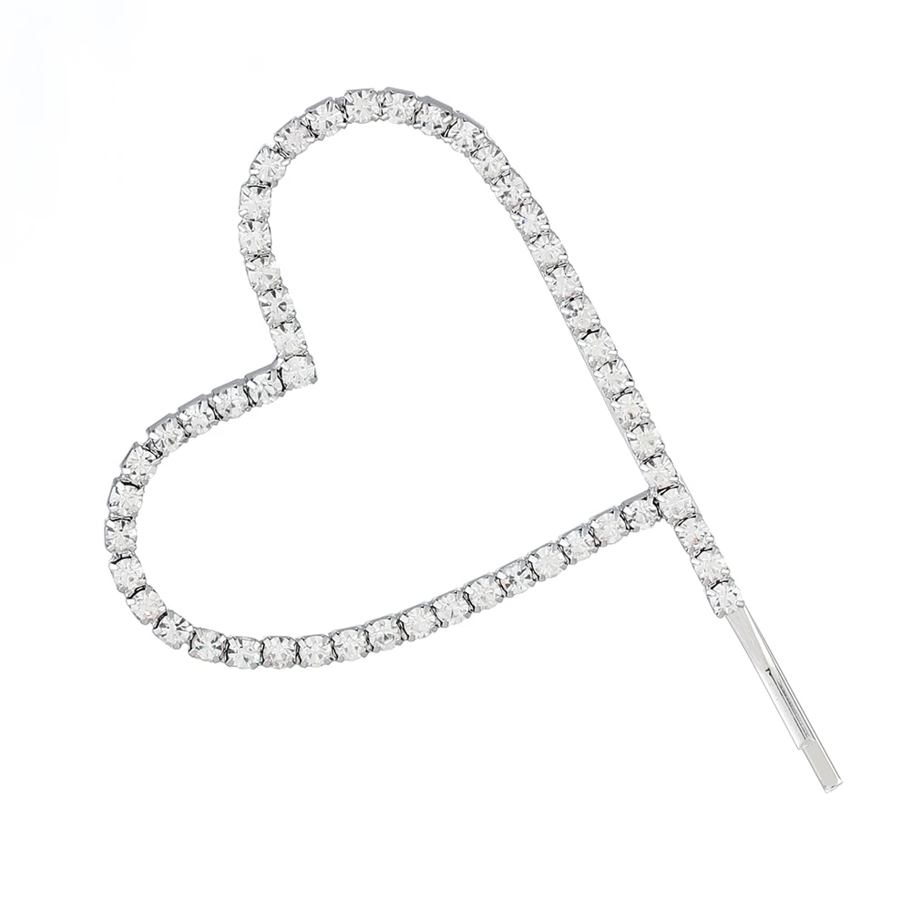 Женские шпильки для волос YFJEWE, блестящие заколки с буквами, инструмент для укладки волос в форме сердца, аксессуары для волос H067