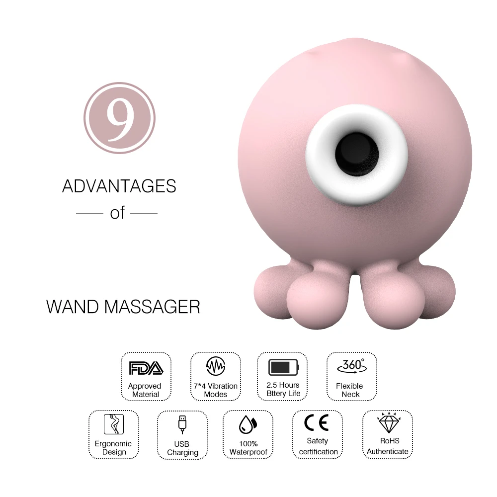 Вибратор для клитора на присосках вибратор Вагина Стимулятор лизание языка