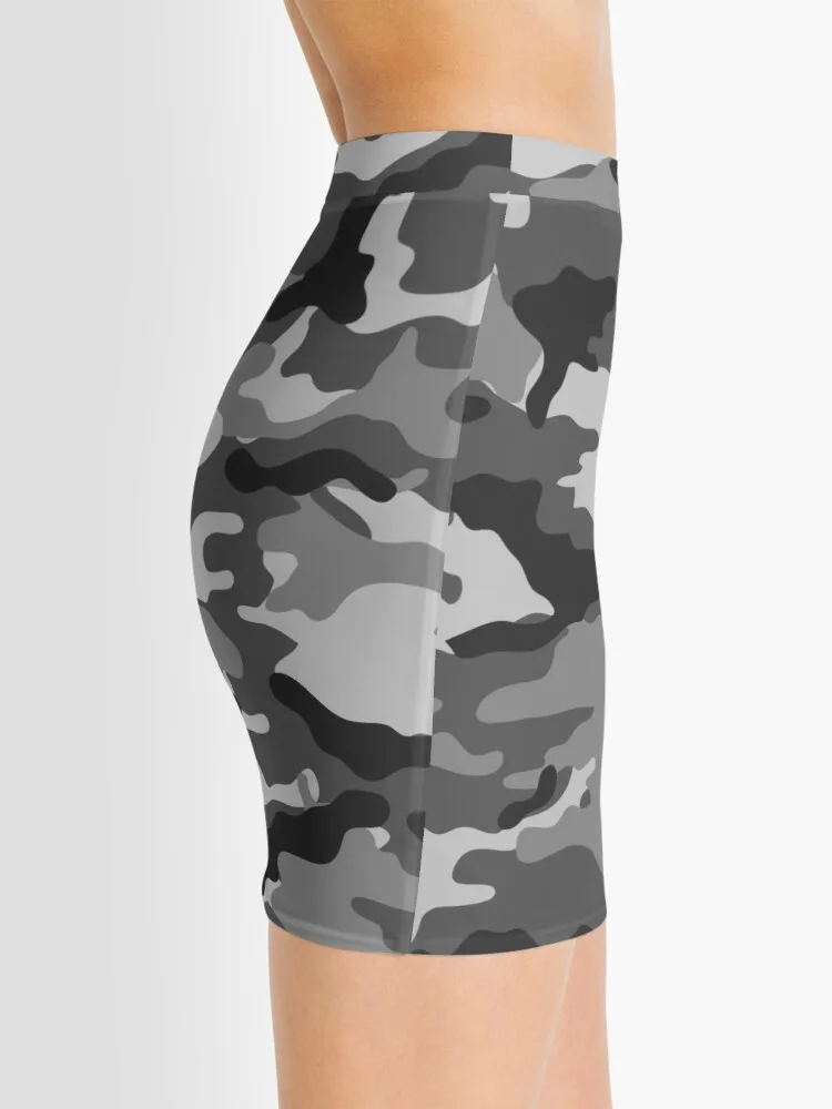 

Gray Camo Mini Skirt