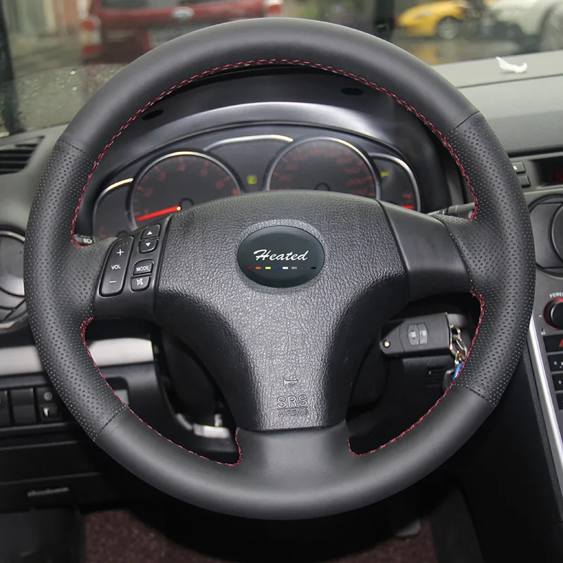 Наппа Оплетка на Руль Обложка для Mazda 3 Axela 2003 2009 6 Atenza 2004 2008 5 2010 чехол руль мазда 6|on