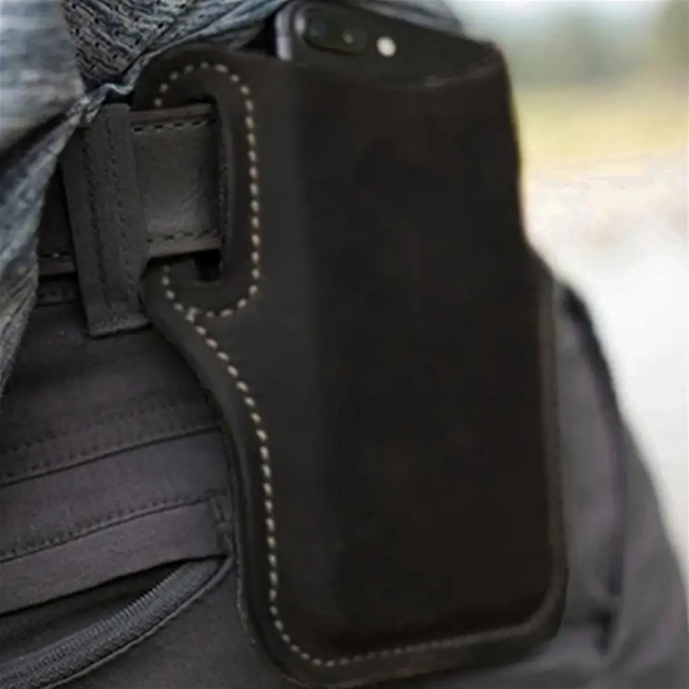 Мужской чехол для сотового телефона петля на пояс поясная сумка реквизит кожаный