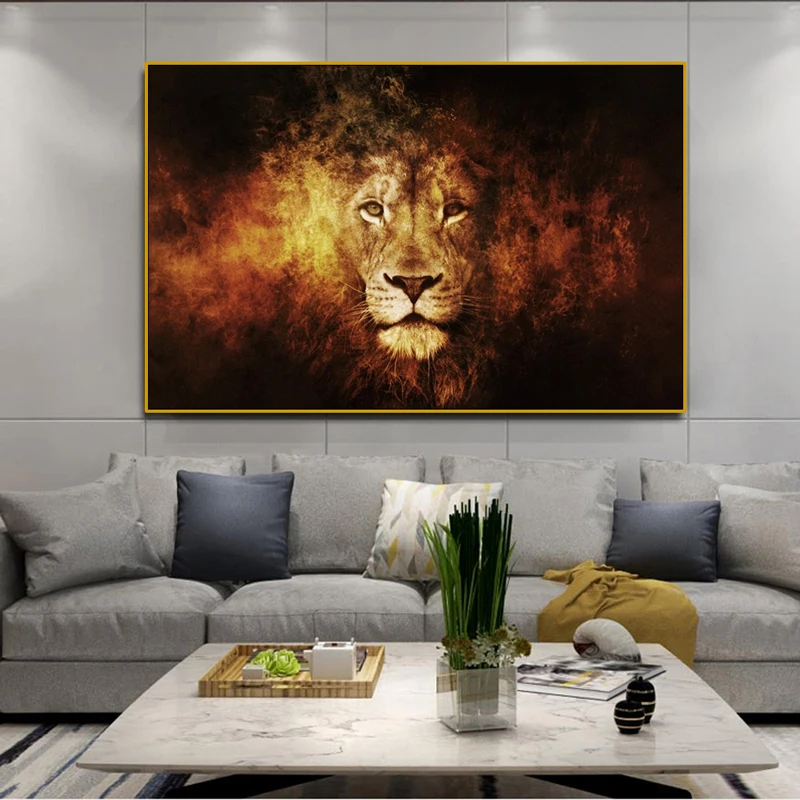 

Lion Portrait Posters Mural Modern Home Wall Art Decoration Canvas Painting For Bedroom Diningroom Living Room DECOR