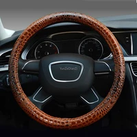 steering wheel cover auto accessories 38 cm leather for hyundai rav 4 focus handle protector car styling