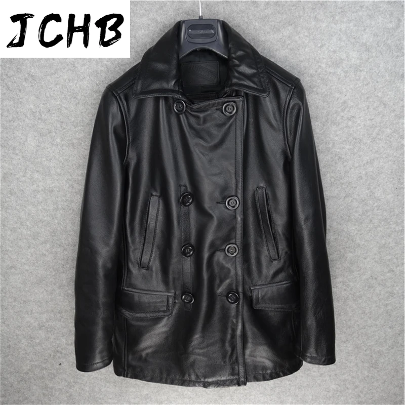 

new shipping.Brand Free man thicker long casual Jackets,men's genuine leather classic style jacket.Windbreaker sales