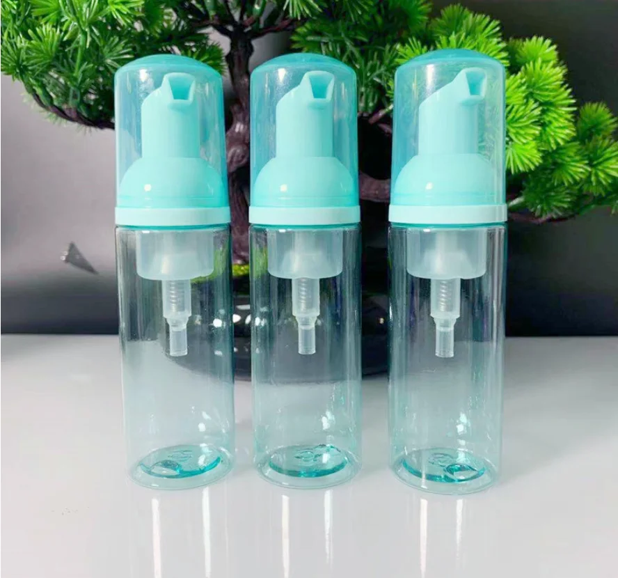 

1pcs Green Plastic Refillable Empty Foamer Pump Bottle Cosmetic Bottle Cleanser Soap Gel Dispenser Foam Container Sanitizer 60ml