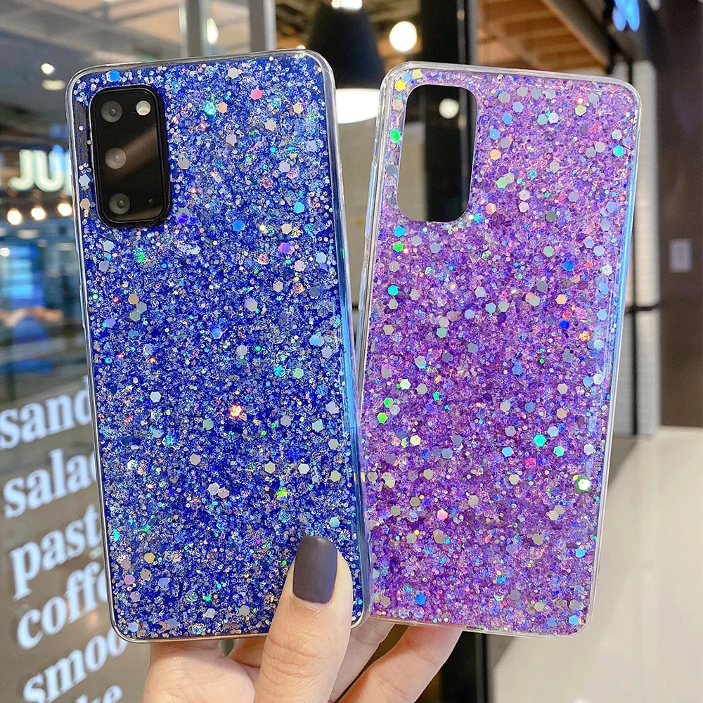 

Glitter Case for Samsung S20 Ultra S10 Lite S9+ S8 S7 Edge Note 9 Note 10 Pro A51 A71 A10S A20S Shinning Soft TPU Cover Cases