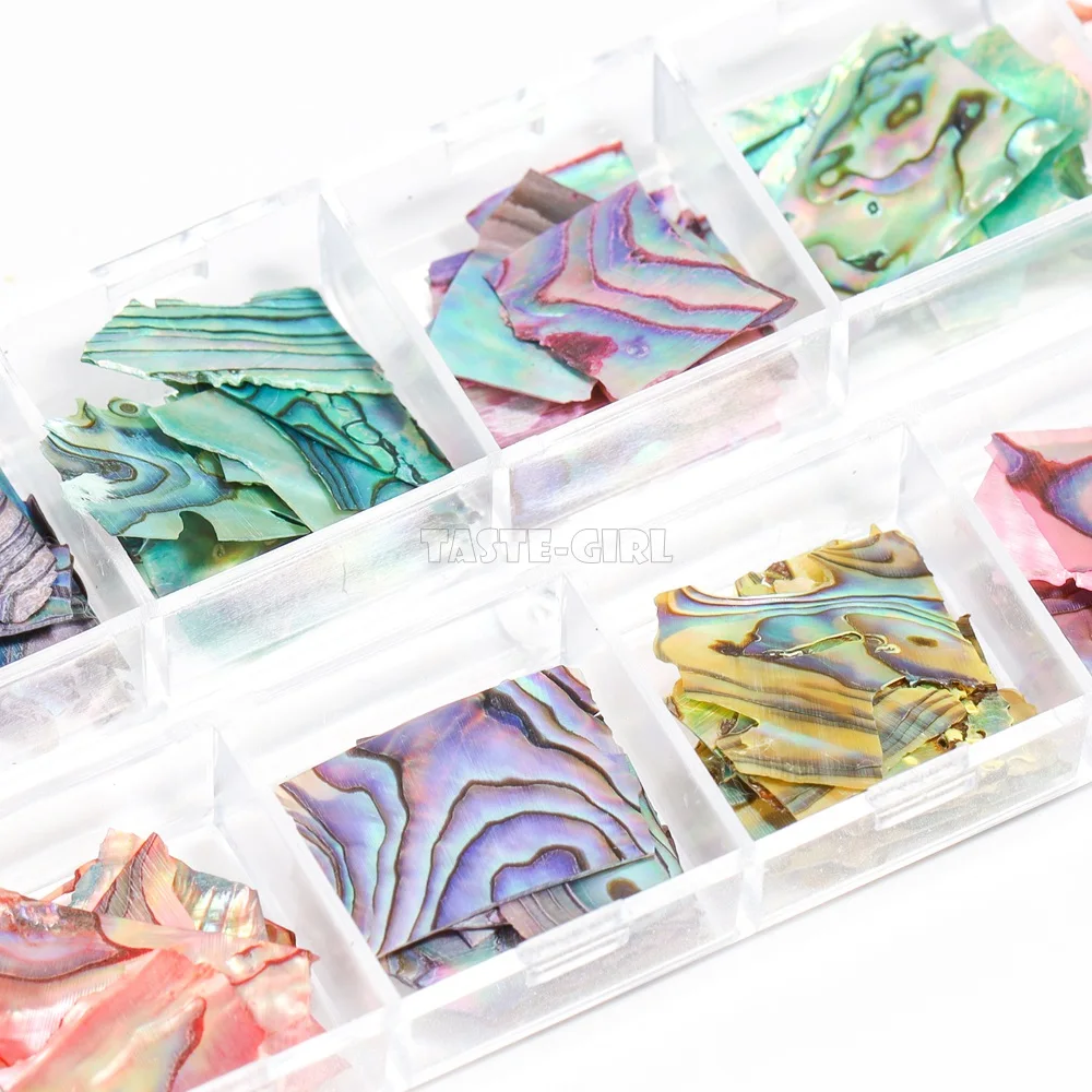 12 сетки/комплект нерегулярные Цвет-изменение ушка ломтик натуральный Sea Shell