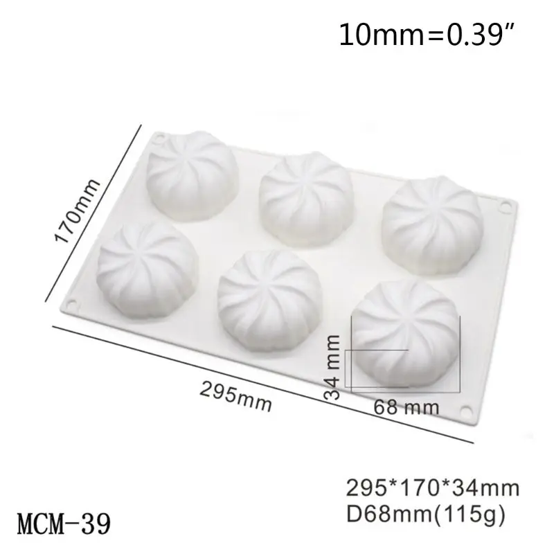 6 полостей силиконовые формы для мусса торта 3D форма кондитерских изделий