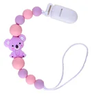 Силиконовые детские зубные кольца, зажимы, цепочка для подвесок, детские игрушки для прорезывания зубов