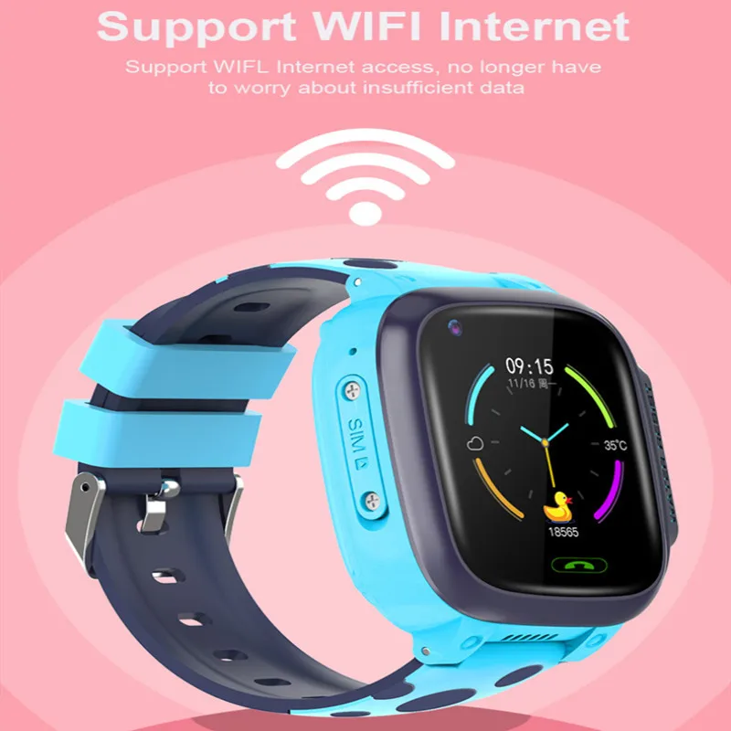 

1pcs Children Watch Y95 4G Kids Smart Watch Waterproof GPS+WIFI+LBS Tracker SOS Video Call For Child Intelligent Phone Watch