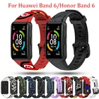 Мягкий силиконовый спортивный ремешок для смарт-часов Huawei Band 6 Pro 6, сменный ремешок для умных часов honor Band 6