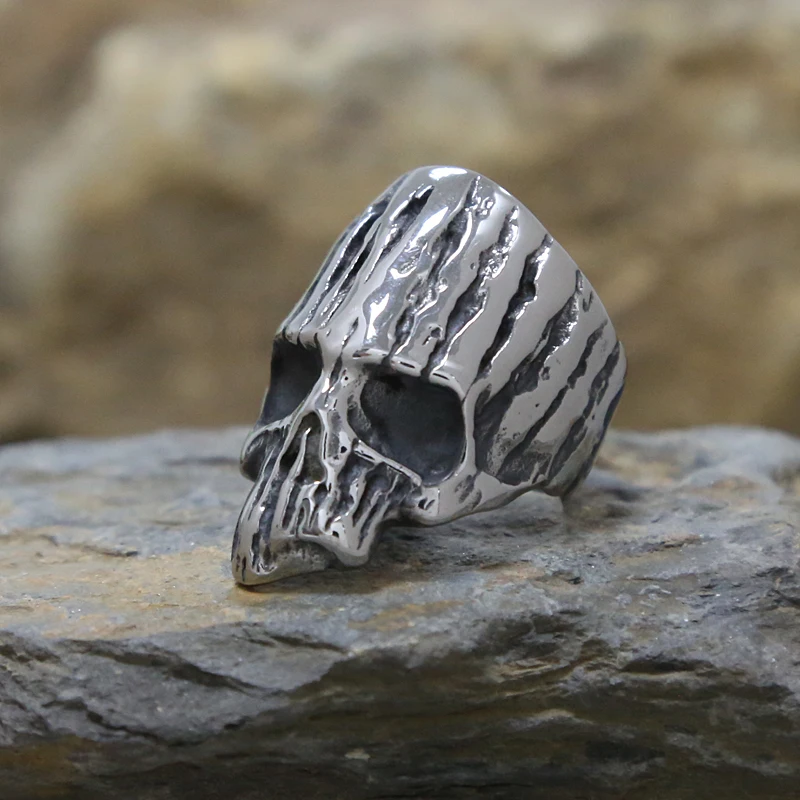 Кольцо мужское из нержавеющей стали 316L в виде черепа|Кольца| |
