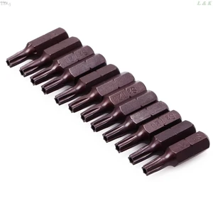 Набор насадок для отвертки Torx T20, 14 дюйма, с шестигранным хвостовиком, с отверстием 25 мм, ручные инструменты для ремонта, 12 шт.