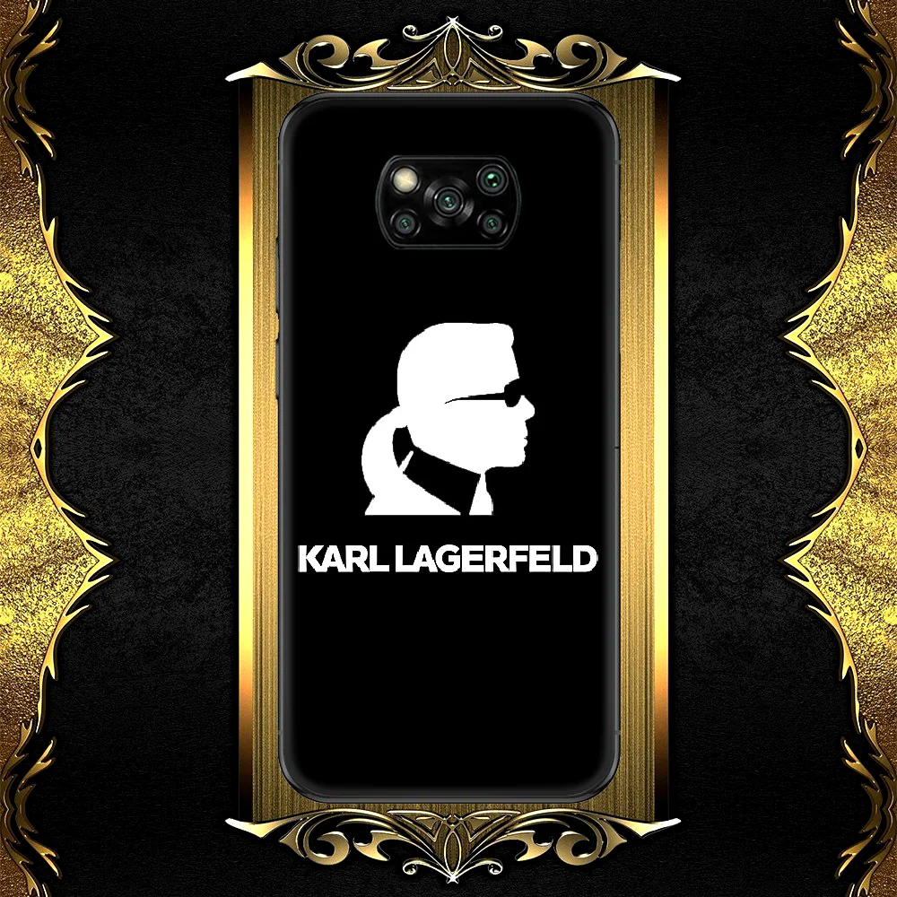 

Lagerfeld Karls Brand Phone Case For Xiaomi Mi Note 10 A3 9 MAX 3 A2 8 9 10 11 Lite Pro Ultra black Funda Fashion Back Silicone