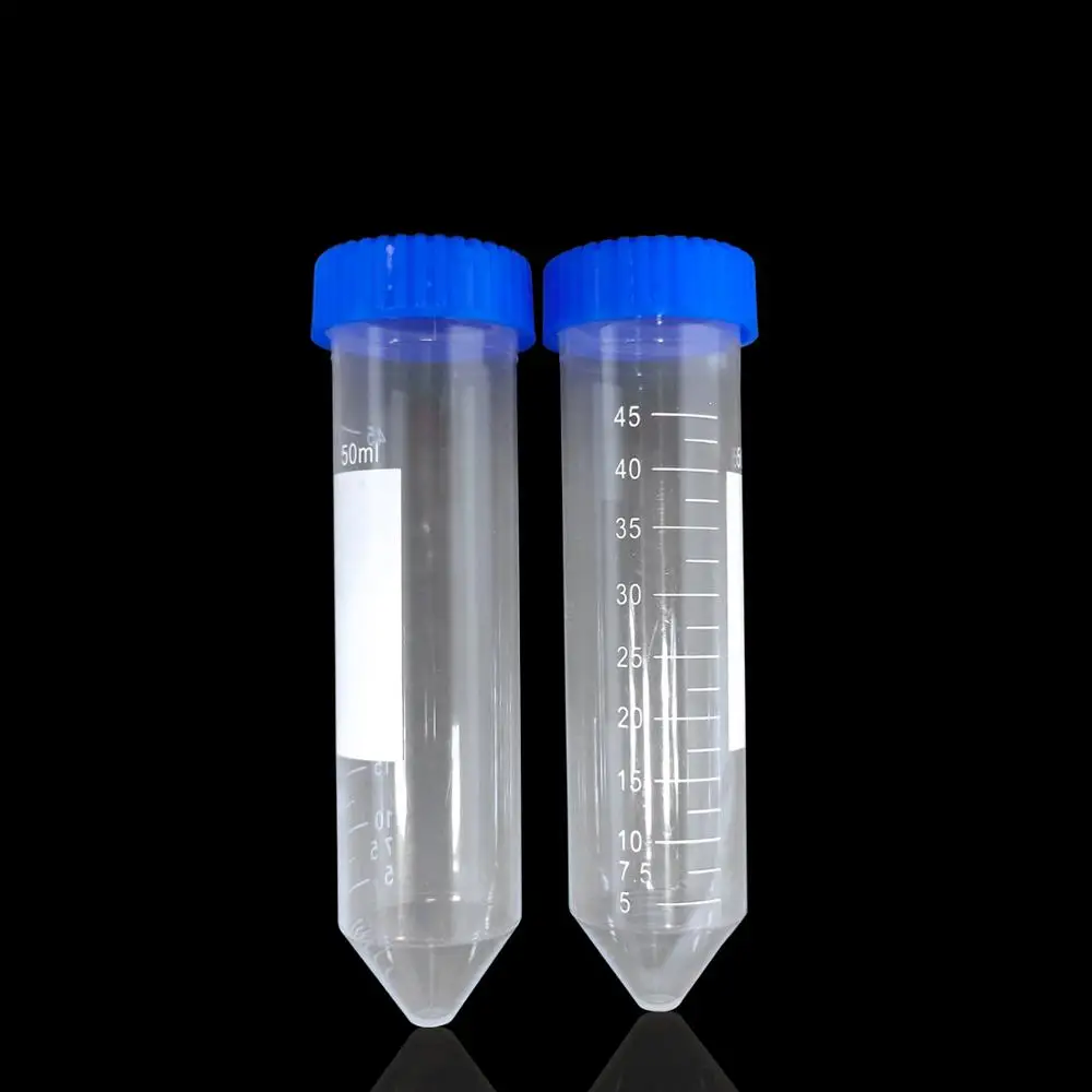 

Пластиковая центрифуга с коническим дном, 50 мл, с градуировкой и синей винтовой крышкой, 10 шт. в упаковке