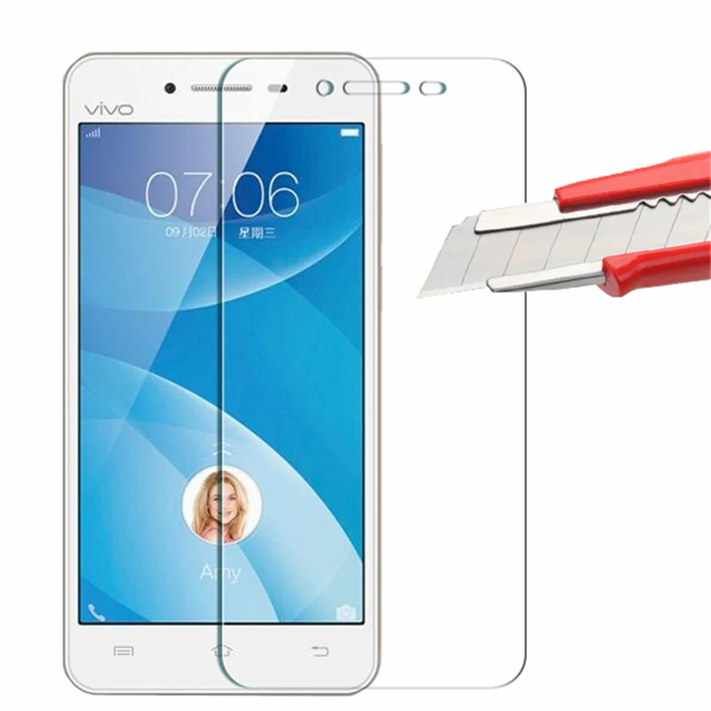 Ультратонкое взрывозащищенное Закаленное стекло твердости 9H для vivo V3 MAX V5 Plus HD стекло на vivo Y31 Y33 Y35 Y51 Y55 Y75 Y66 Y67