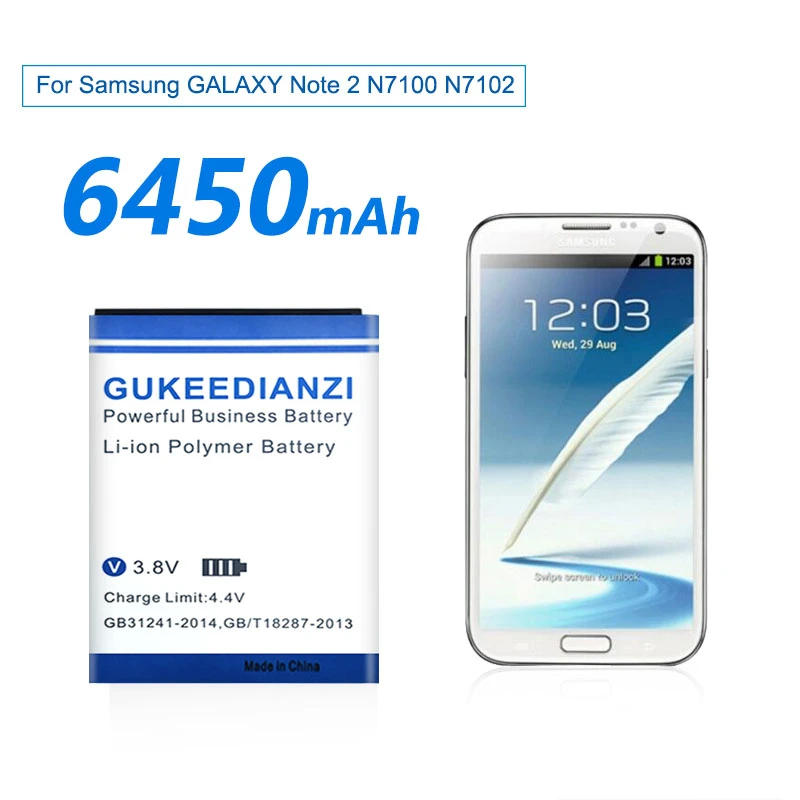 Аккумулятор GUKEEDIANZI EB595675LU для Samsung GALAXY Note 2 4 S2 Win N7100 N7105 N7102 I9100 I9105 I9100G Core J2 Prime SM G360 |