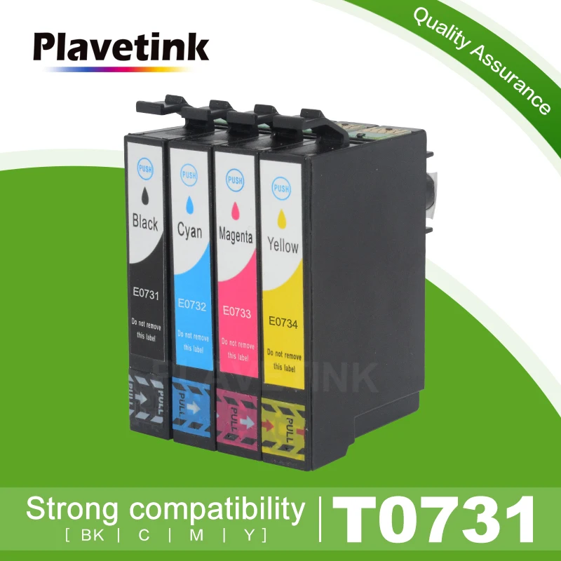 Чернильный картридж Plavetink 4 цветов T0731 совместимый для принтера Epson Stylus CX3900 CX5900 CX4900