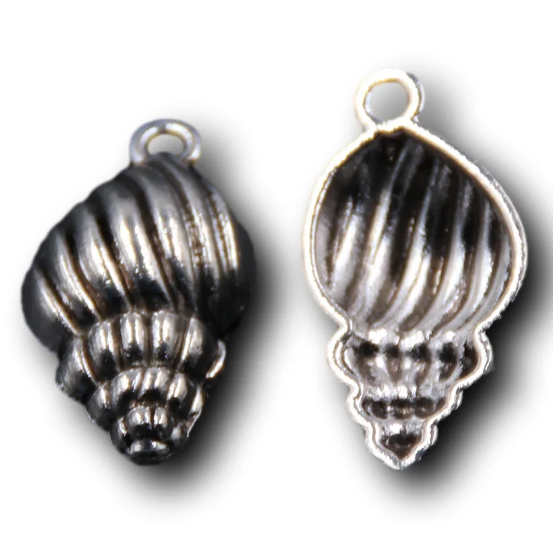 20 шт. посеребренные подвески в виде ракушек ретро ожерелье серьги металлические
