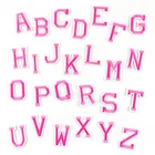 1 шт. розовый A-Z с английским алфавитом вышитая железная нашивка на аппликацию одежда сумка для одежды DIY аксессуары для одежды