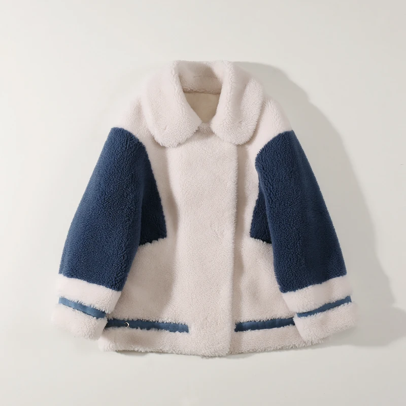 

Женское пальто из овечьей шерсти, Осень-зима 2020, новое зернистое кашемировое пальто средней длины большого размера из композитного меха