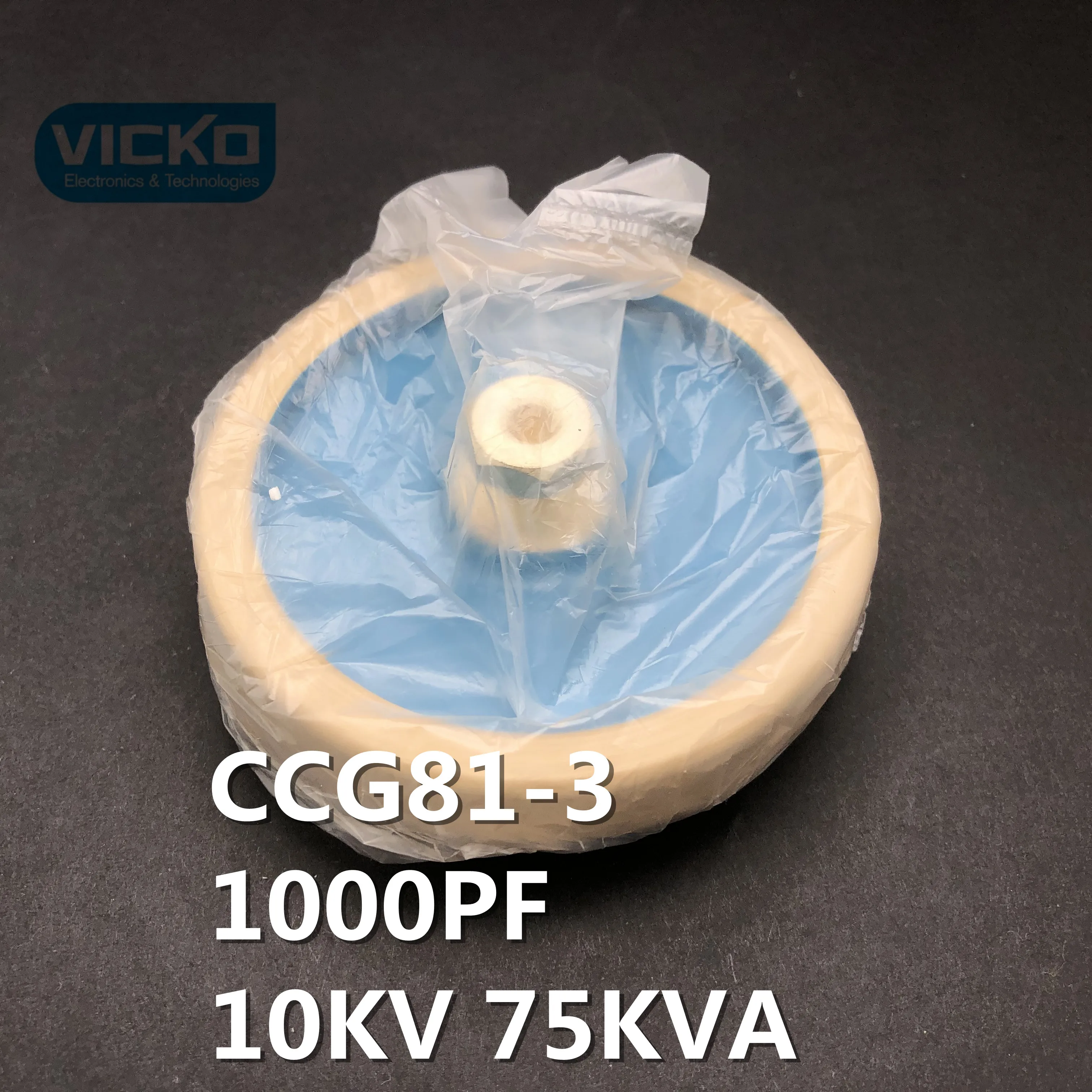 [VK] CCG81-3 1000PF 10KV 75KVA круглая керамическая фарфоровая высокочастотная машина новая