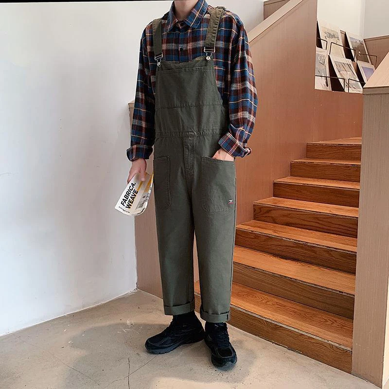 

Комбинезон GODLIKEU мужской повседневный, брюки-карго черного цвета, Классическая уличная одежда в японском стиле хип-хоп, весна-осень