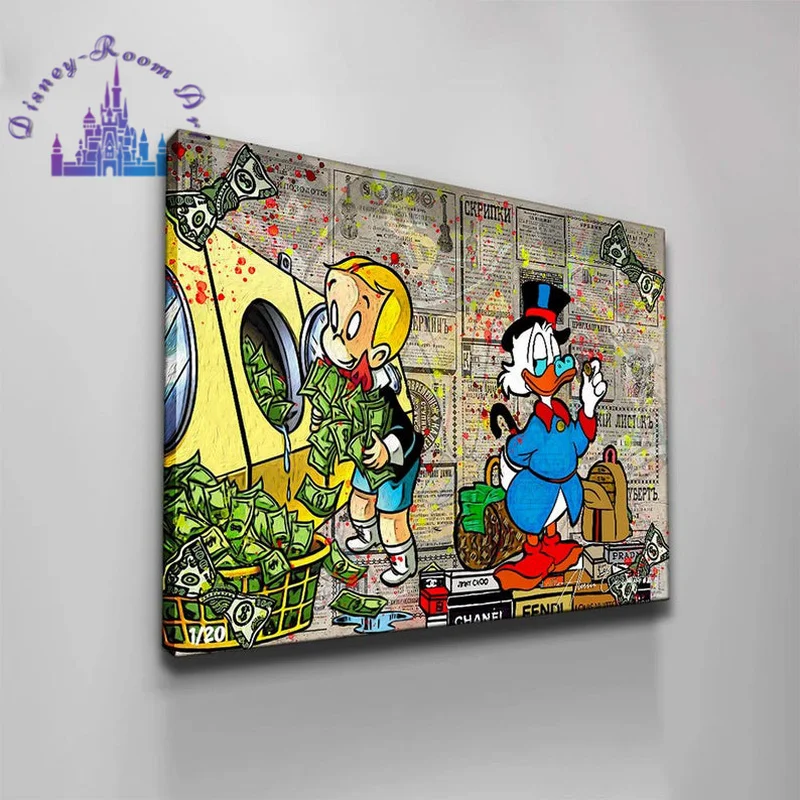 Картина на холсте Disney Настенная картина с монопольным эффектом мультяшный