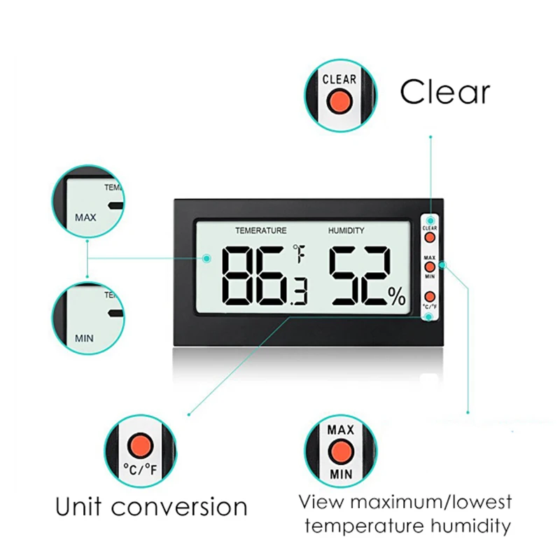 Цифровой термометр для аквариума измеритель температуры воды аквариумов 10 ~ 99% |