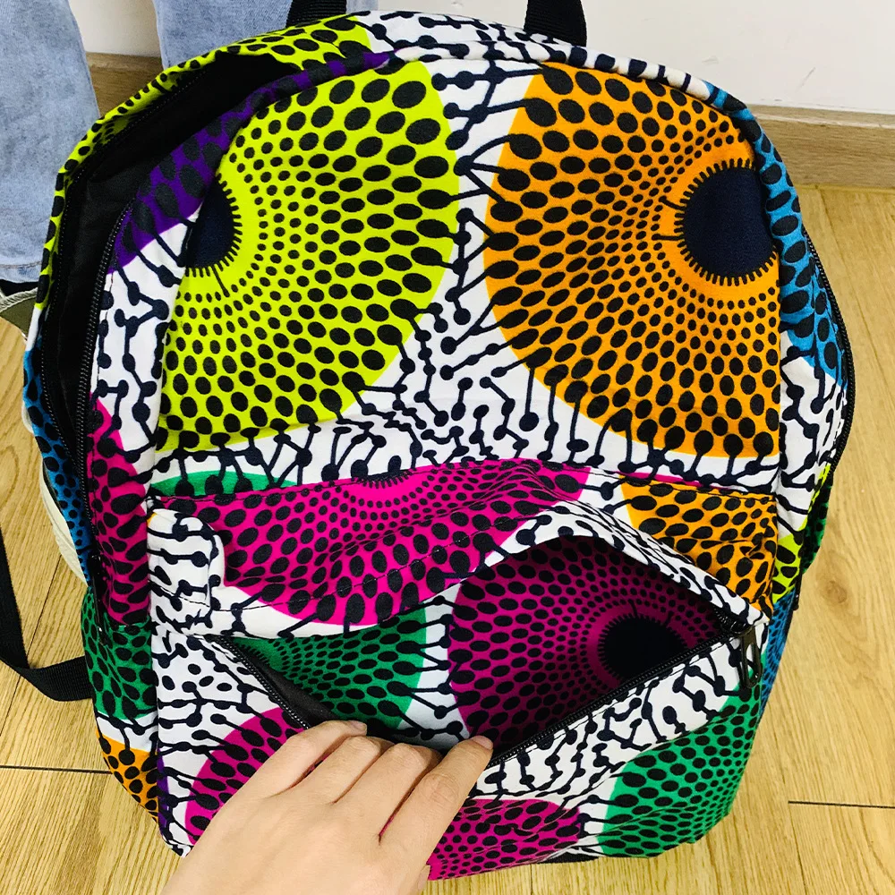 

Backpack African Ankara Print Ethnic Designer Crossbody Shoulder Novelty Travel Bags For Women 2021 School Sports Men Teenagers