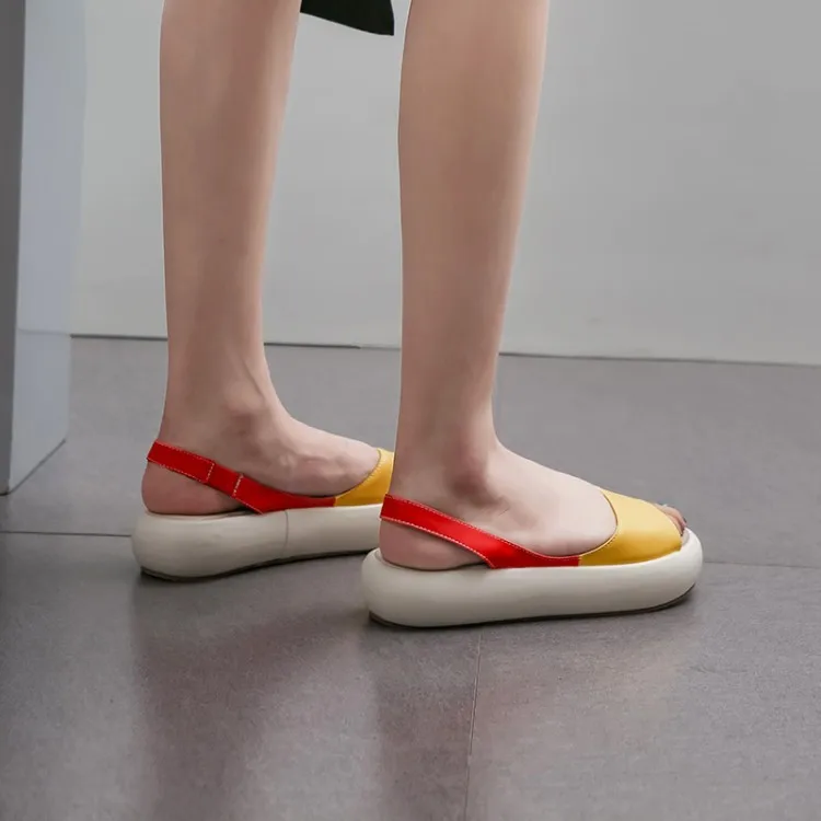 

Multicolored Sandals Large Size Med 2021 Women's Female Shoe All-Match Open Toe Espadrilles Platform Big Medium New Fashion Girl