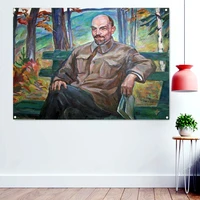 cccp ussr president lenin posters banners flags tapestry wall decor the greatest soviet propaganda wallpaper wall painting
