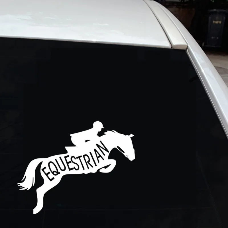Белый личность наклейки для автомобиля из ПВХ скачки конного спорта действие