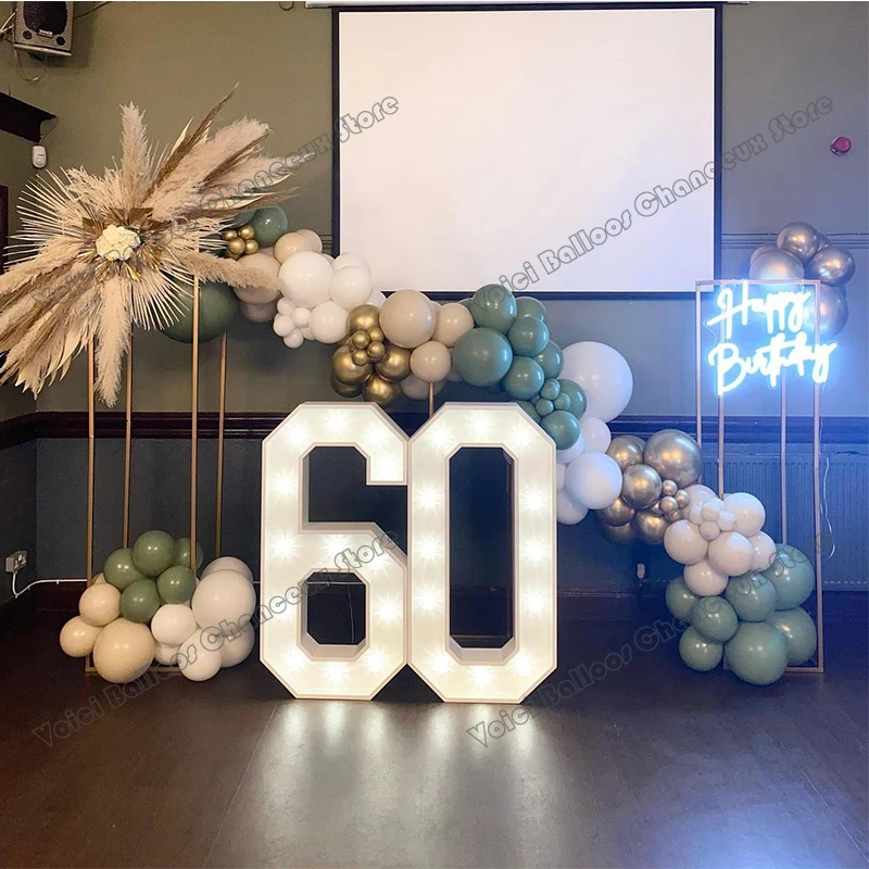 

102 шт., белые золотые воздушные шары в виде авокадо