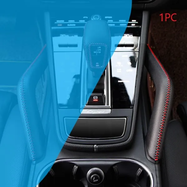 Black Center Armrest 1 шт. из коровьей кожи автомобиля Дверная ручка/Центральной Консоли Подлокотник ручка Накладка для Porsche Cayenne 2011 2012 2013 - Название цвета: Black Center Armrest