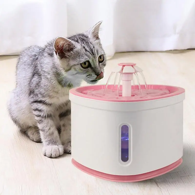 2L Автоматическая Pet фонтан воды кота с светодиодный Электрический USB для кошки