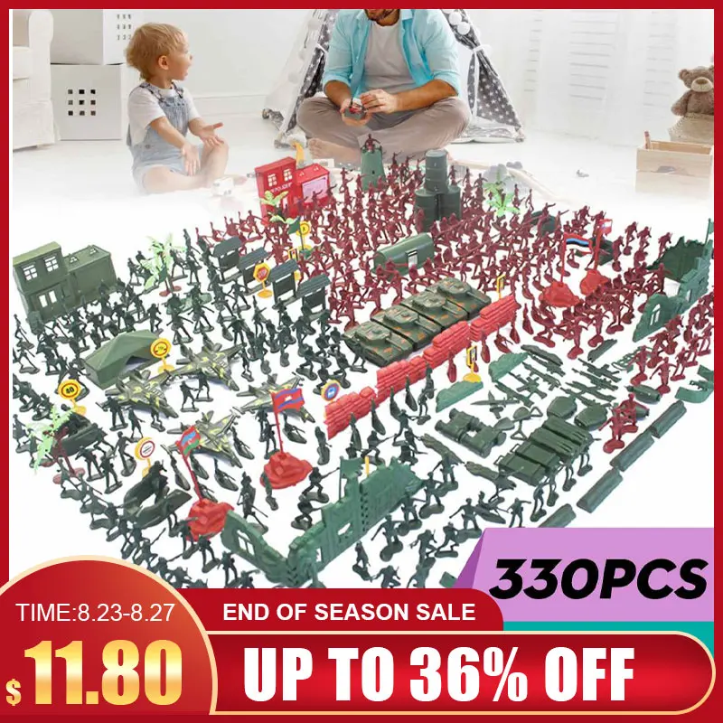 290 шт./330 шт./компл. Военная пластиковая модель игровой набор игрушечные солдаты
