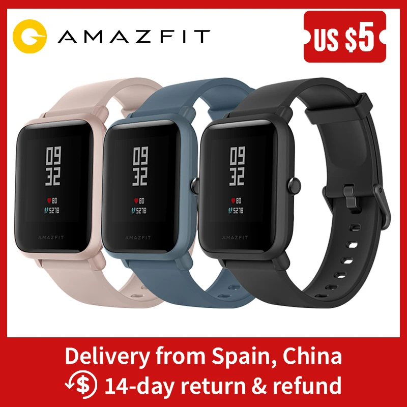 Amazfit Bip Lite Смарт-часы 45 дней Срок службы батареи 3ATM в соответствии со стандартом водонепроницаемости