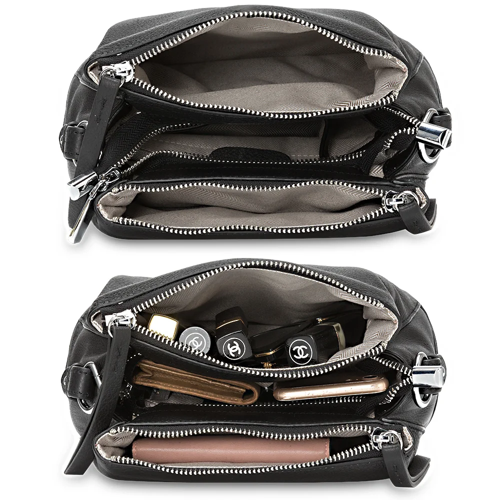 

Zency Simple Style Women Shoulder Bag 100% Genuine Leather High Quality Lady Crossbody Bag Black Grey Fashion Tote Handbag