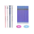 Стираемая ручка, кавайная шариковая гелевая ручка, школьные принадлежности, чернильные стержни для письма, канцелярские принадлежности для школы 2021, 16 шт.