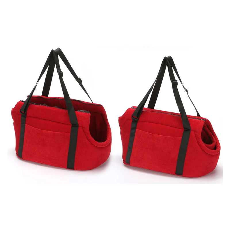 Сумка для домашних питомцев портативная Вельветовая теплая переноска на одно