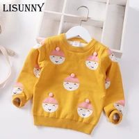 girls sweater 2021 autumn winter o neck cotton cartoon baby jumper children sweaters toddler pullover kids knitted clothes 2 7y