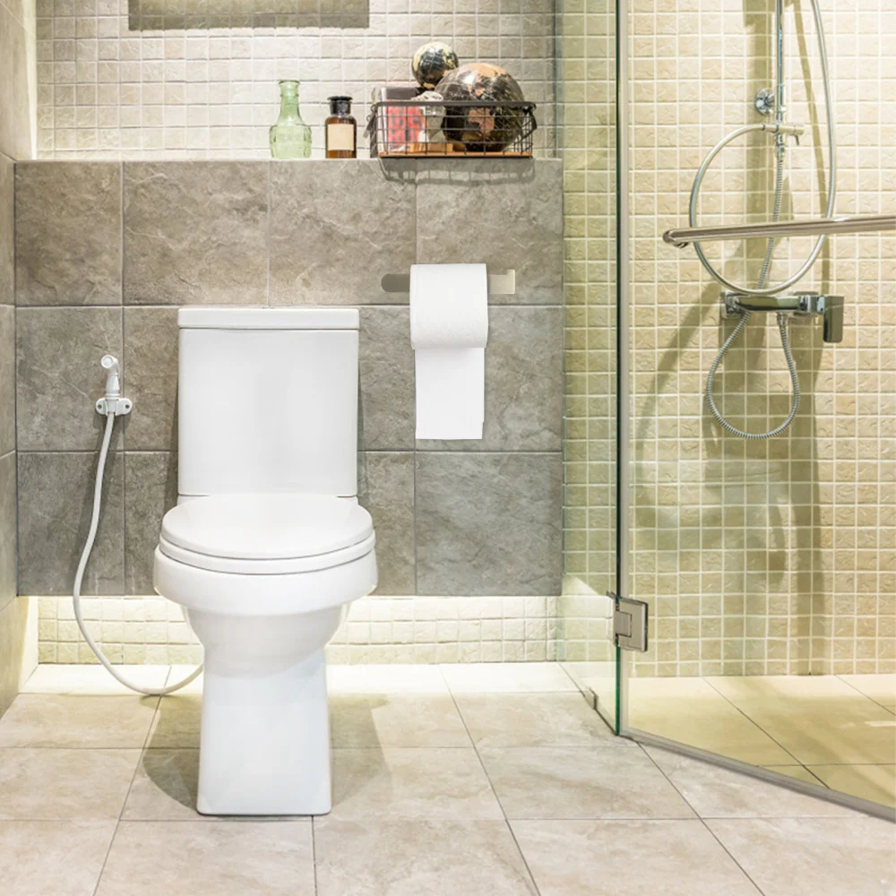 

Stainless Steel Brushed Gold Paper Holder Towel Rack Robe Hook Towel Bar Wall Mount Towel Shelf Lavatory Towel Rack Bathroom Set