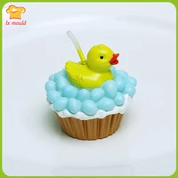 little duck candle silicone mold chocolate clay soap mould decorative cake moulds