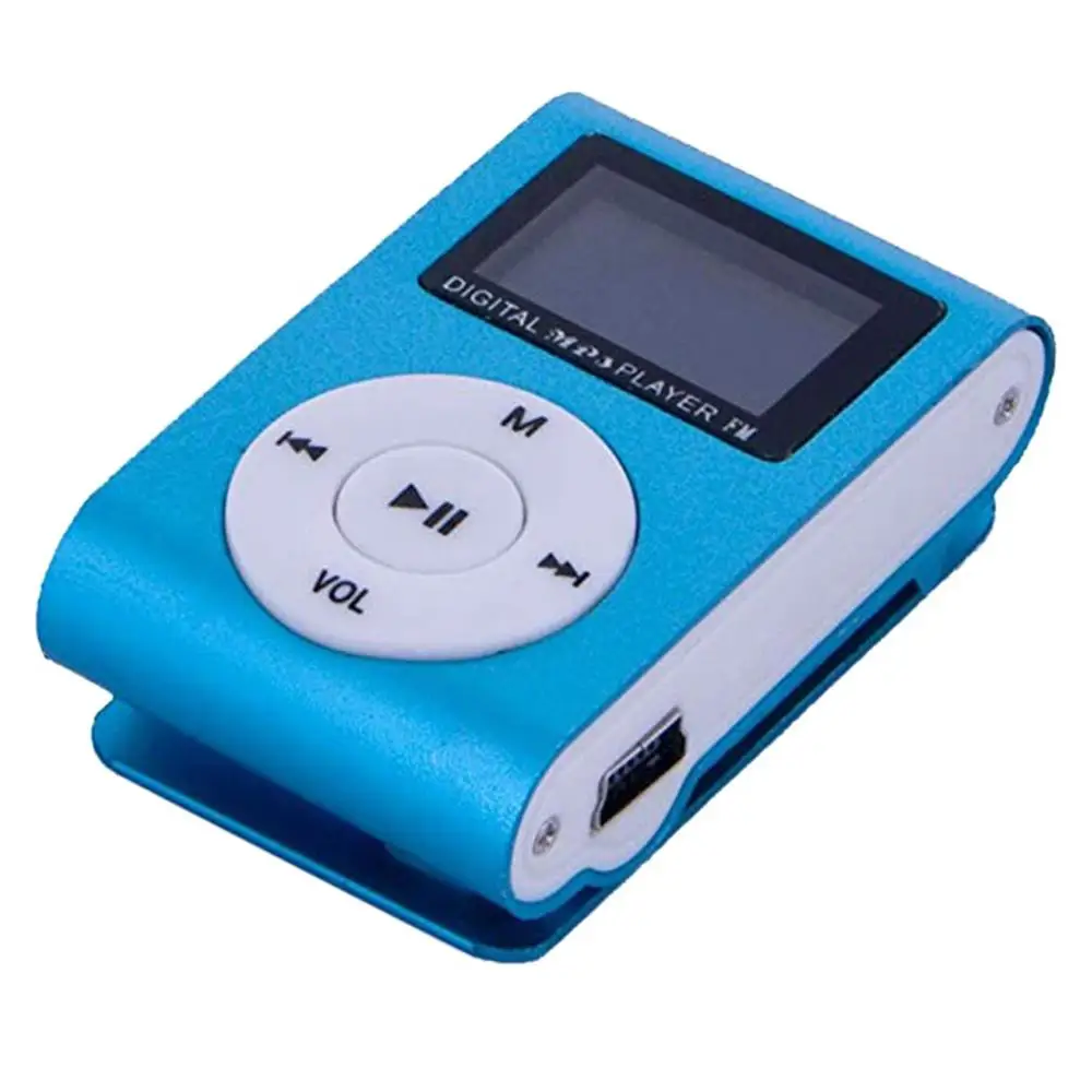 Белый Металлический зажим цифровой мини mp3-плеер с 1,8 дюймовым ЖК-экраном Поддержка TF карты USB 2,0 с 3,5 мм разъемом для наушников - Цвет: Белый